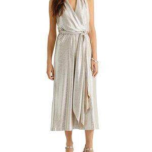 NWT Lauren Ralph Lauren Metallic Halter Dress